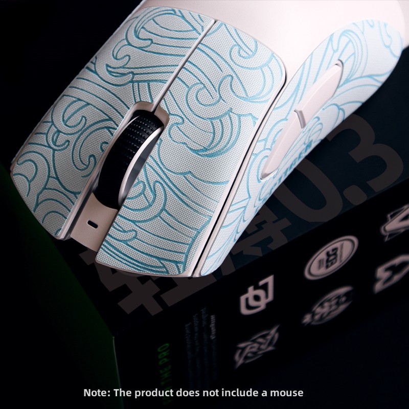 Esports Gaming Mouse Wireless - เทปกาวจับเมาส์สำหรับเล่นเกมส์เสือ eSports สติกเกอร์ด้านข้างกันเหงื่อสำหรับ Razer Deathadder V3