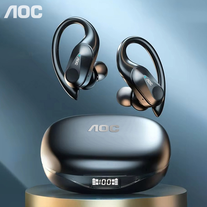 Esports Gamer - ช้อยส์ AOC ชุดหูฟังกีฬาไร้สายบลูทูธ 6.0 หูฟังกันน้ำ LED
