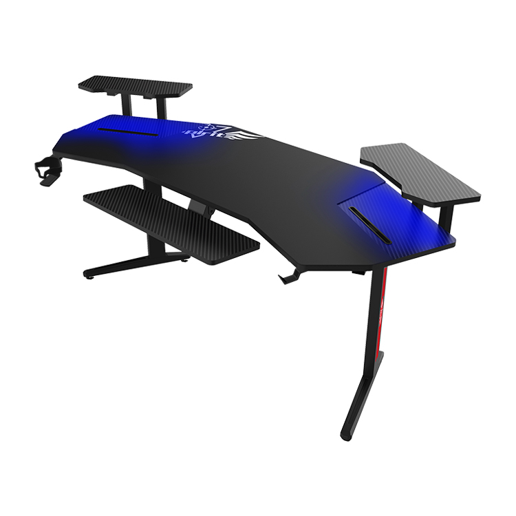 Esports Gamer - โต๊ะเกมมิ่งคอมพิวเตอร์ขนาดใหญ่ 70 นิ้ว พร้อมไฟ RGB LED