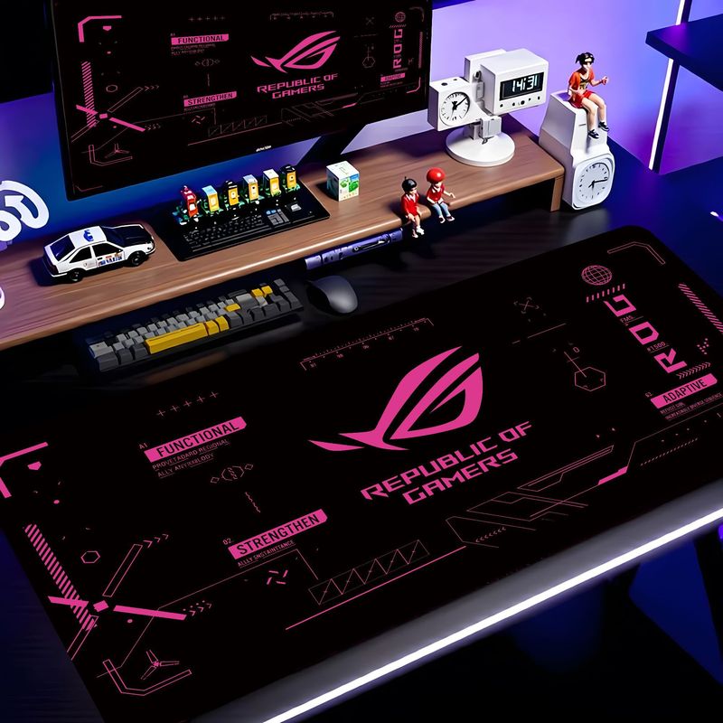 Esports Gaming Logos - VIKAMA แบล็คพิงค์ ROG Tech Circuit XXL
