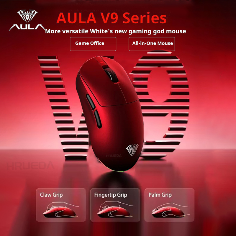 Esports Gaming Mouse Wireless - เมาส์ไร้สาย AULA V9 Ultra Tri Mode