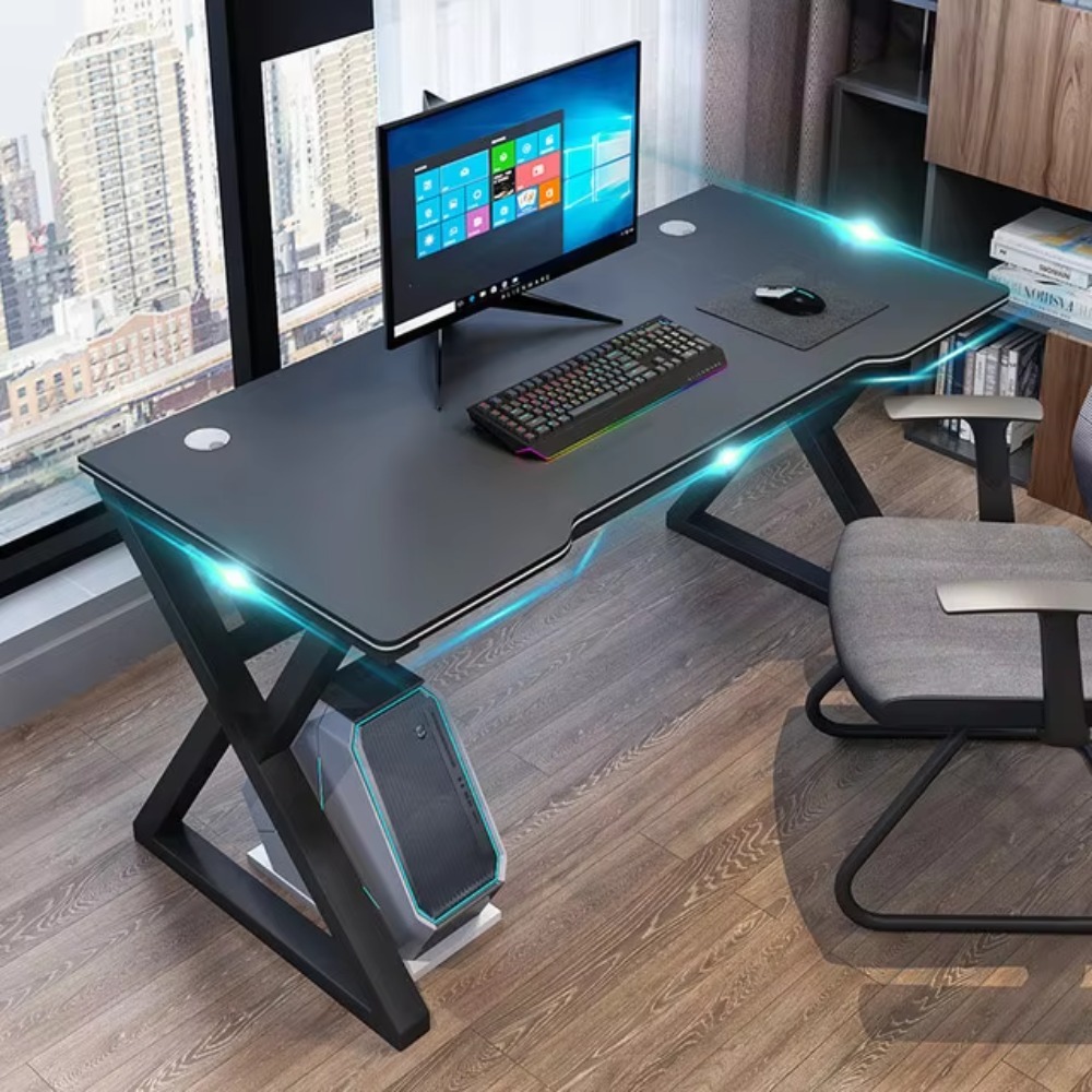 Esports Gaming Furniture - โต๊ะเกมมิ่งอีสปอร์ต, โต๊ะคอมพิวเตอร์, โต๊ะเขียนหนังสือสำหรับนักเรียนสไตล์โมเดิร์นเรียบง่ายสำหรับบ้าน ห้องนอน สำนักงาน, สถานีทำงานสำหรับการเรียน