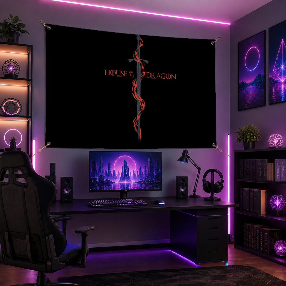ธงของตระกูลทาร์แกเรียนที่มีชื่ - Esports Gaming Banner บทวิจารณ์และราคา