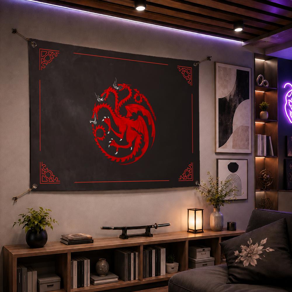 ธงของตระกูลทาร์แกเรียนที่มีชื่ - Esports Gaming Banner บทวิจารณ์และราคา