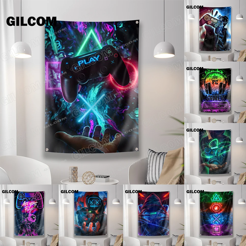 Gaming Room Flag Cool Punk สไต - Esports Gaming Banner บทวิจารณ์และราคา