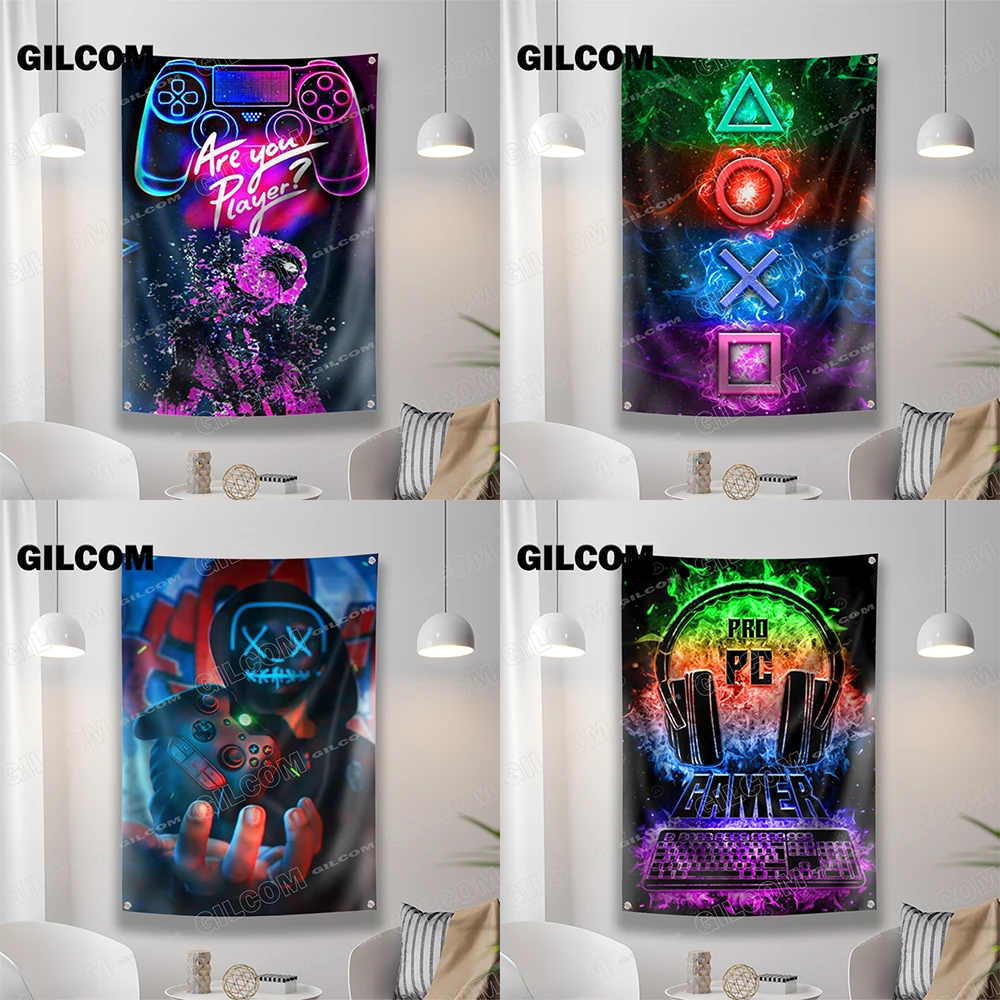 Gaming Room Flag Cool Punk สไต - Esports Gaming Banner บทวิจารณ์และราคา