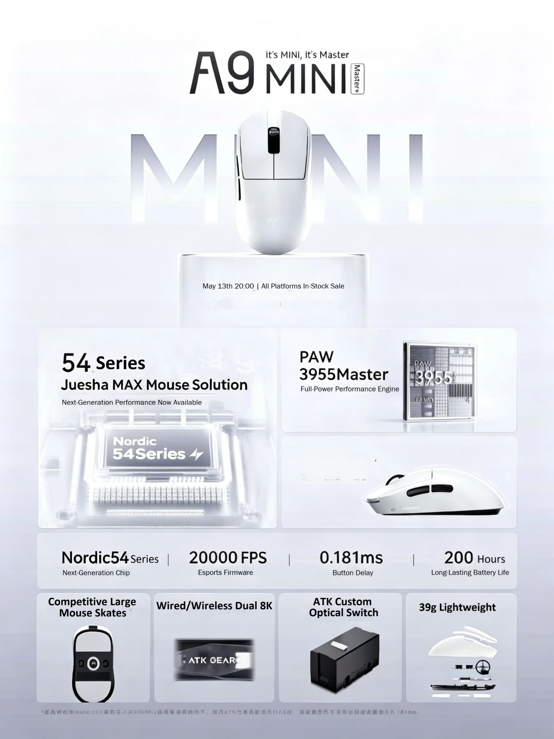 เมาส์เกมมิ่งไร้สาย ATK A9 Mini - Esports Gaming Mouse Wireless บทวิจารณ์และราคา