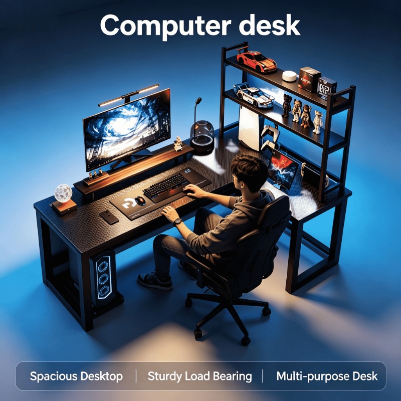 โต๊ะคอมพิวเตอร์รูปตัว L ปรับระ - Esports Gaming Furniture บทวิจารณ์และราคา